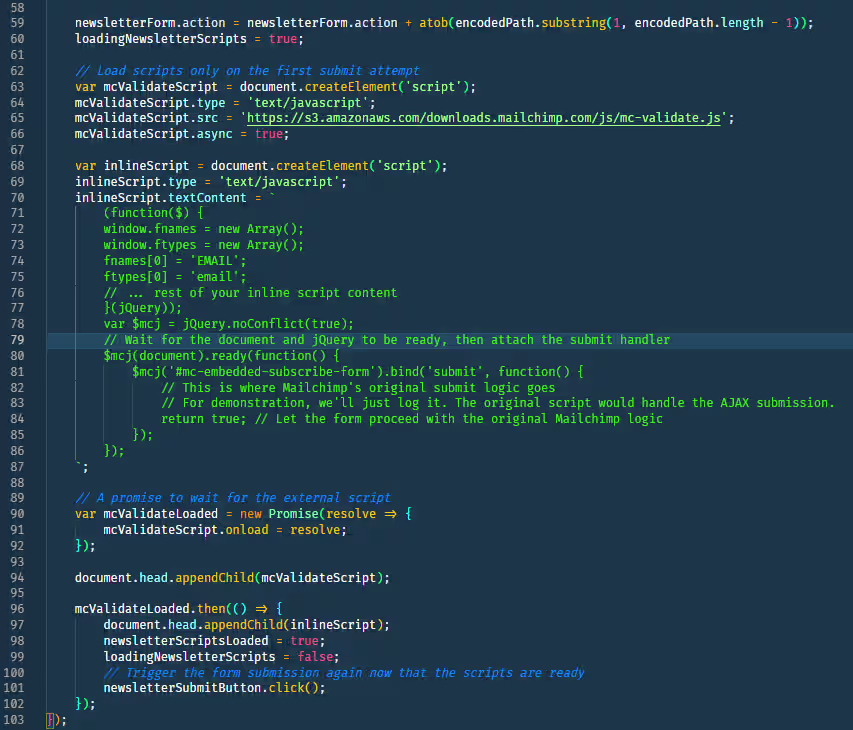 Javascript code protect form sign up vs bots. Second part.
