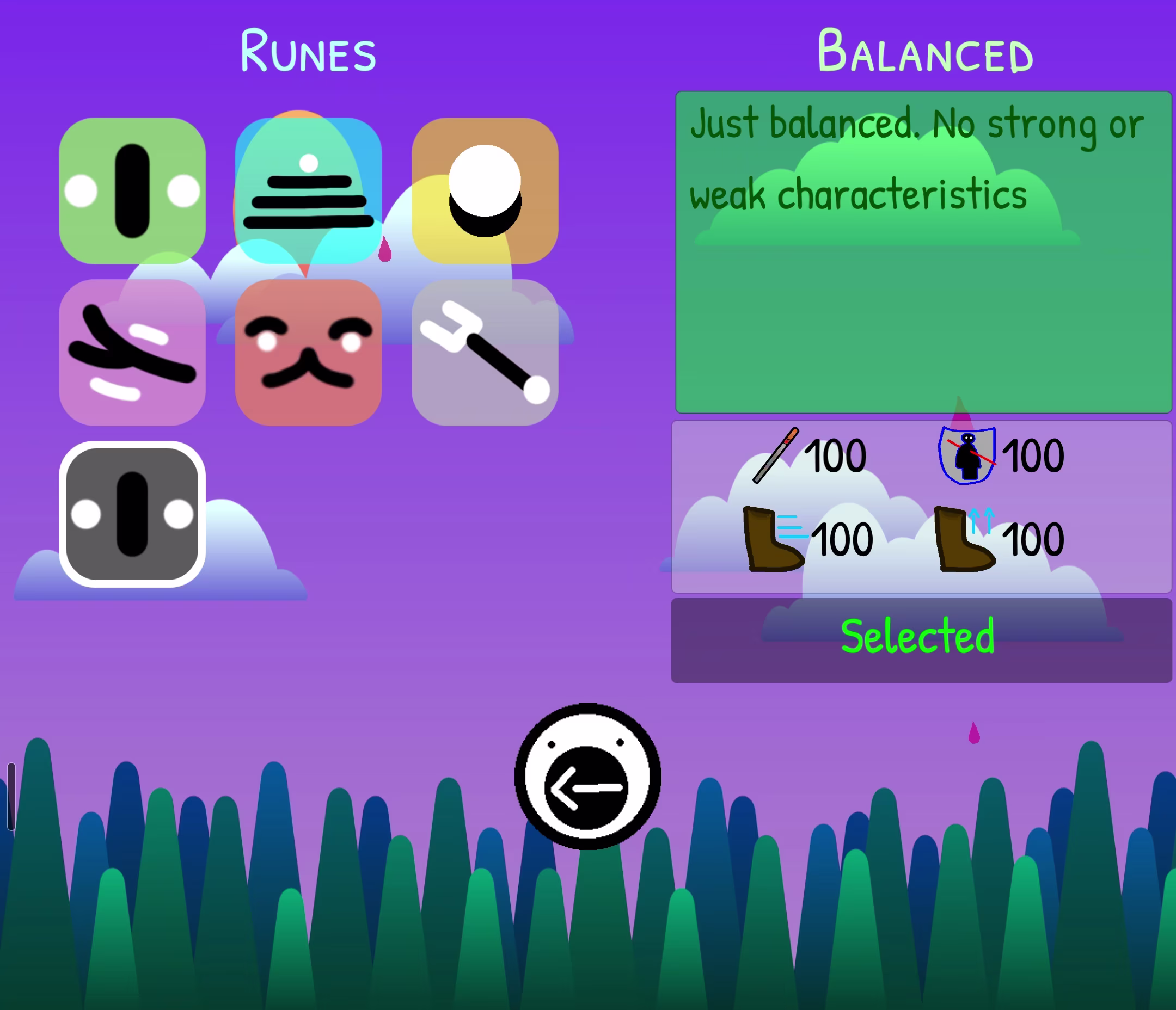 FTB stickman fighting menu runes page