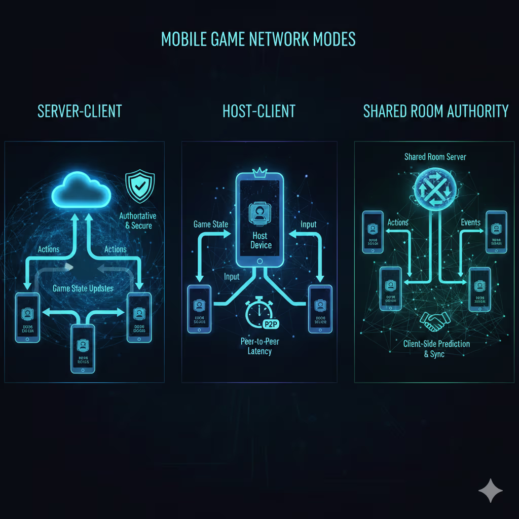 Mobile Game Network Topologies