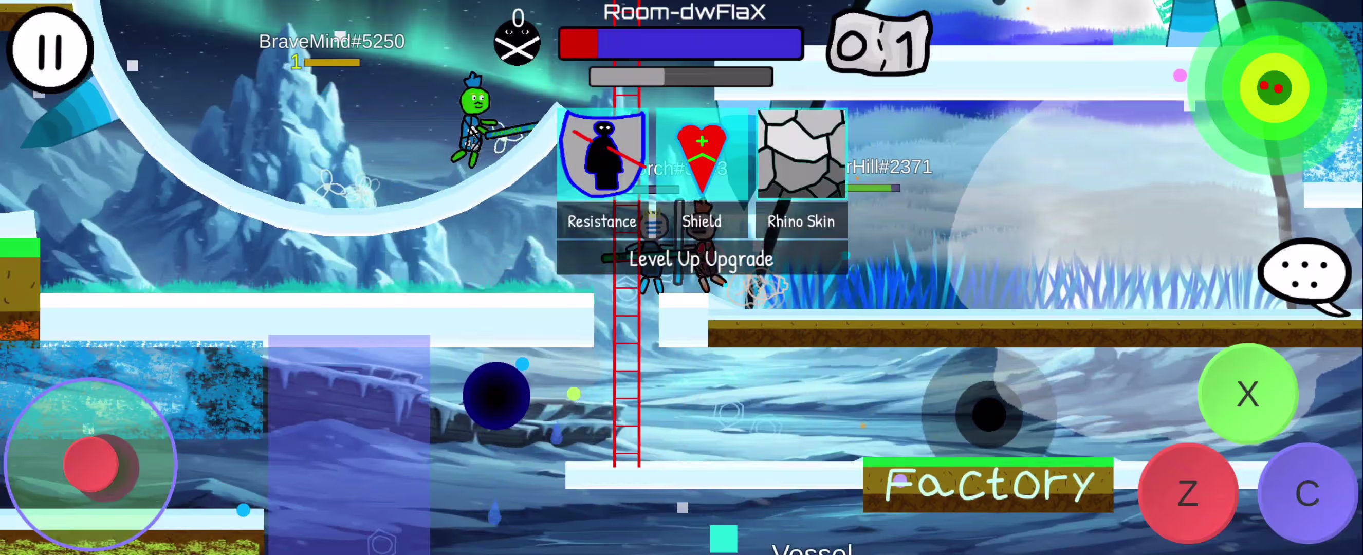 For The Battle snow arena fight